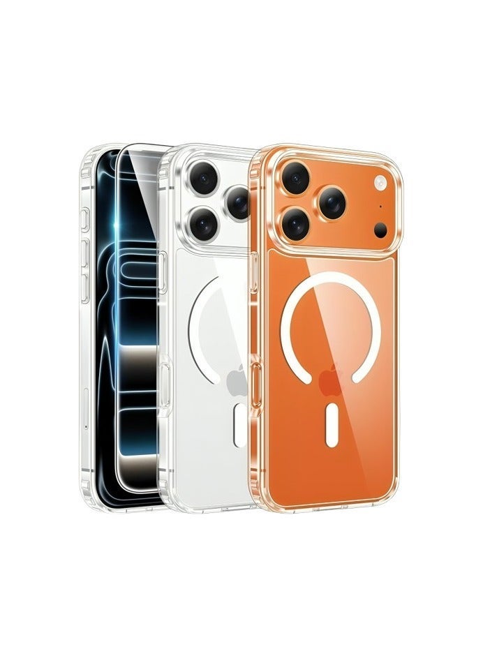 جراب شفاف متوافق مع MagSafe لهاتف iPhone 17 Pro Max – مقاوم للصدمات، حماية من السقوط، مضاد للاصفرار، غطاء شفاف - Image 1